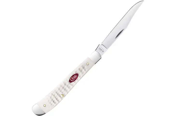 Case Slimline Trapper White Syn Stainless Steel Folding Knife - view 3